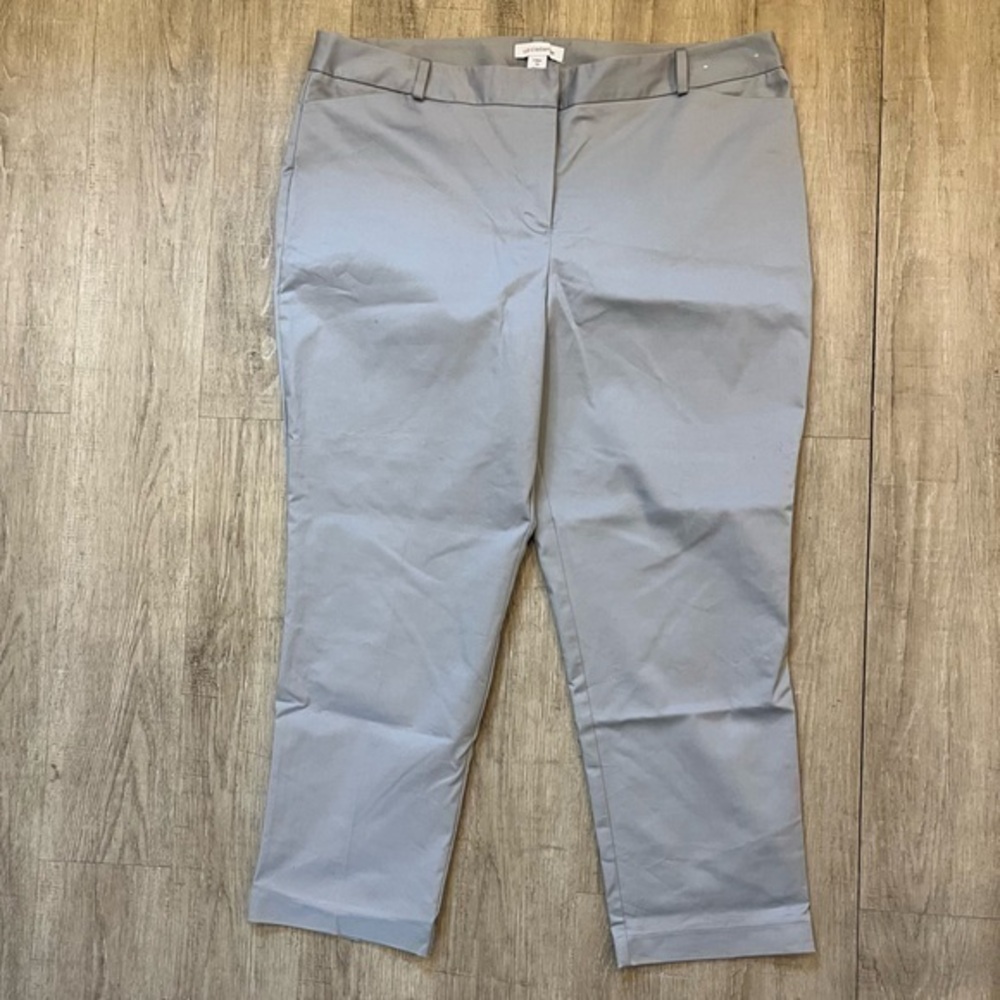 Liz Claiborne Emma Cropped Pants 18 Gray
